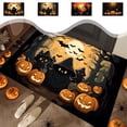 thumbnail image 1 of Bowayaoa Fall Pumpkin Floor Mat Halloween Thanksgiving Doormat, Non-Slip Decorative Foot Mat for Entryway, Kitchen, Bathroom, Indoor Outdoor Soft Carpet Rug, 1 of 7