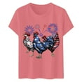 thumbnail image 3 of TSADFHJI Chandail en Molleton Col Rond pour Femmes Noël Jour de l'Indépendance Imprimé Manches Courtes T-Shirt Col Rond L, 3 of 3