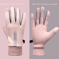 thumbnail image 2 of Guantes de terciopelo para mujer, resistentes al viento, impermeables, con pantalla táctil, guantes cálidos con forro polar, guantes para montar al aire libre para otoño e invierno para hombres, 2 of 5