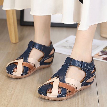 

Sandals Ladies Shoes Summer Wedge Heel Hollow Breathable Large Size Ladies Sandals