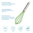 thumbnail image 2 of Silicone Wire Whisk 10" Handle Push Kitchen Whisk for Blending, Beating, Stirring Green 2 Pcs, 2 of 6
