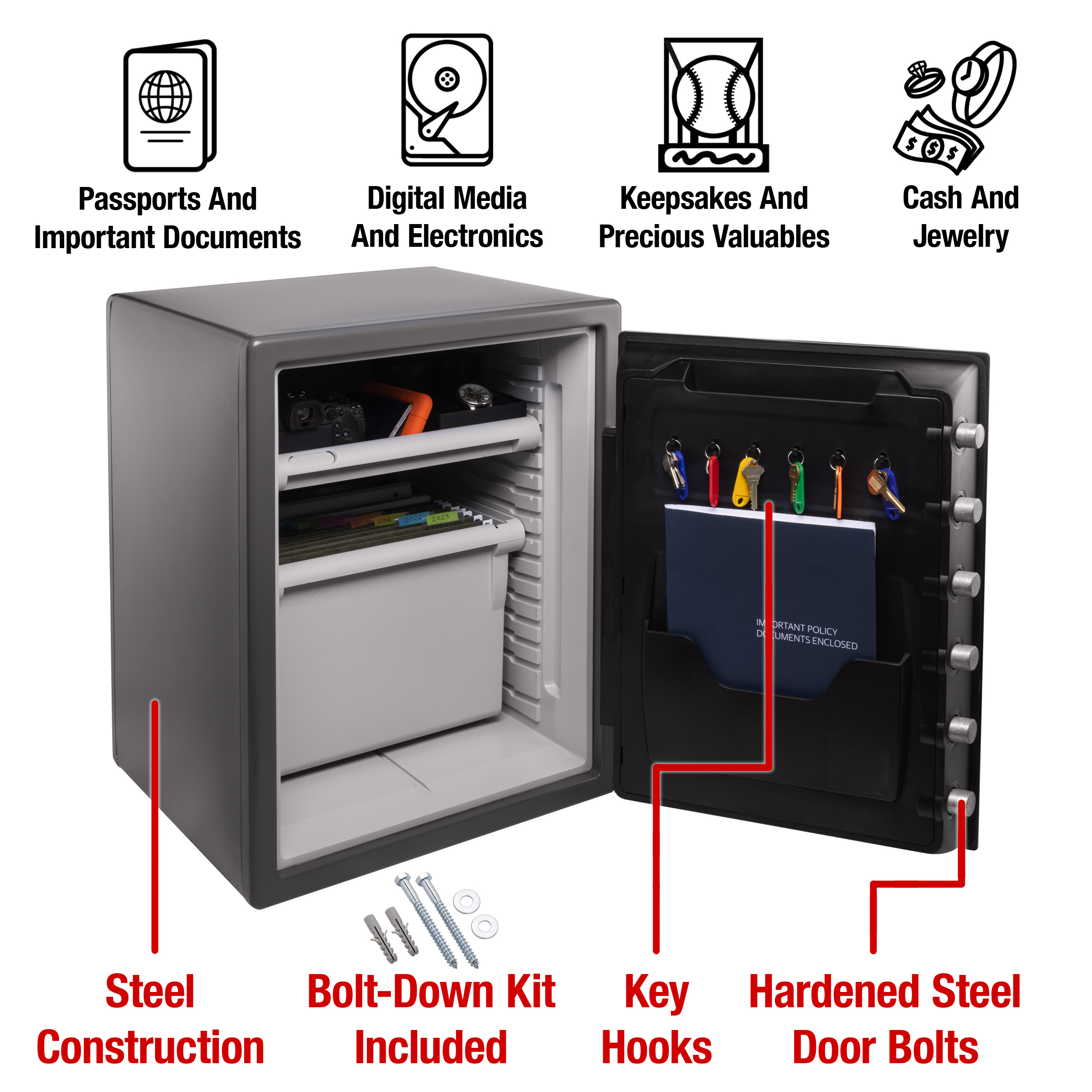 SentrySafe SFW205DPB Fire/Water Security Safe, 2 Cu-Ft. photo 5