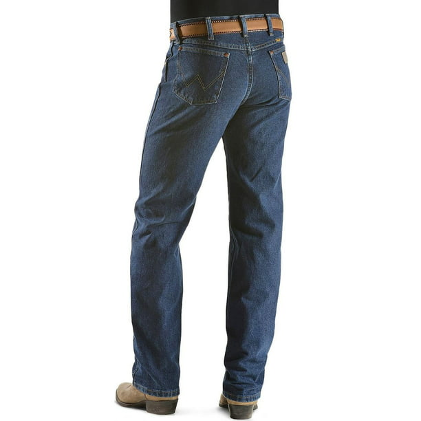 wrangler men's cowboy cut original fit jean, dark stone, 30x36 
