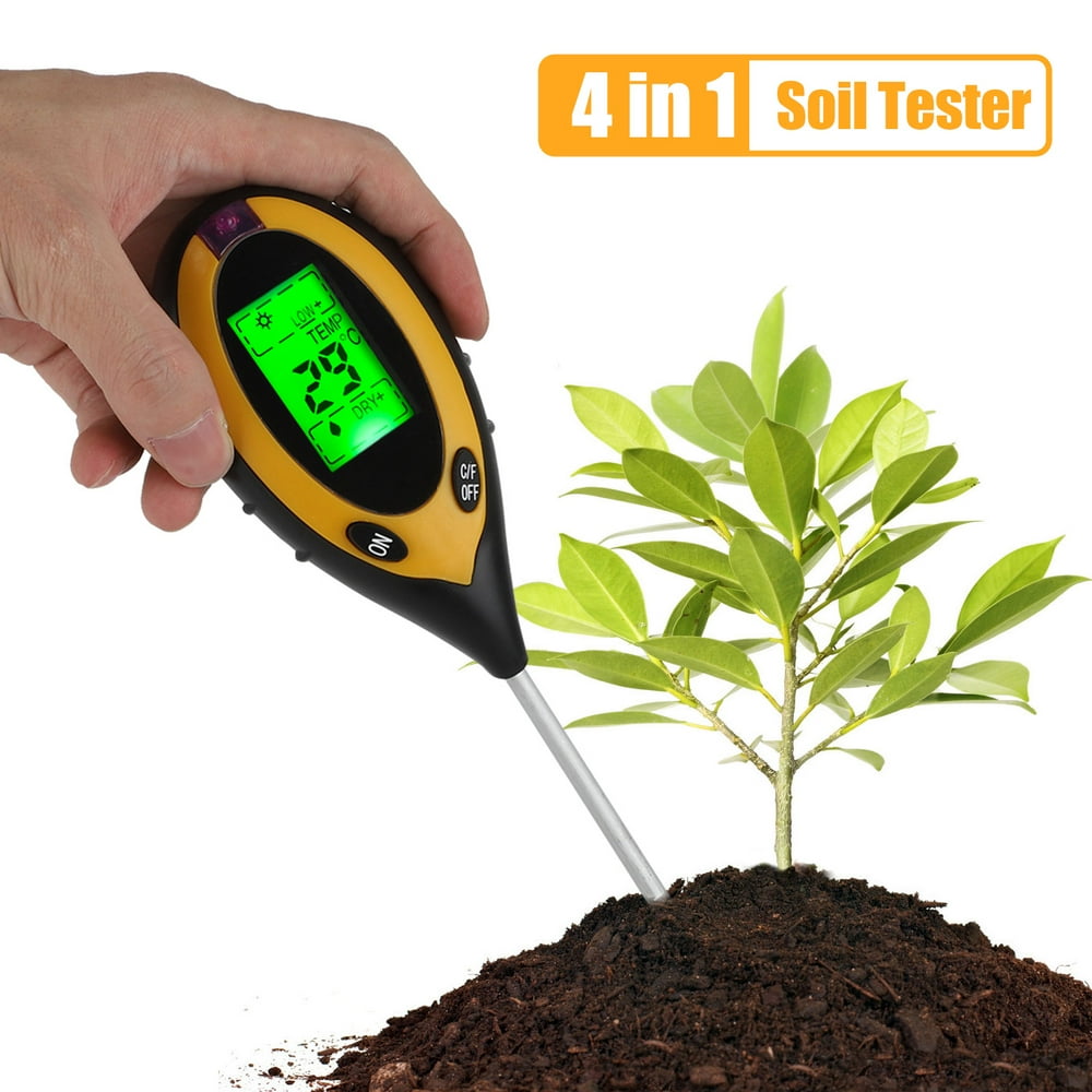 Soil moisture ph meter 4 in 1 soil test kit gardening tools ph light