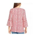 thumbnail image 2 of Gloria Vanderbilt Women's Nova Flutter Sleeve Blouse (Small, Weaving Azalea), 2 of 2