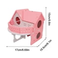 thumbnail image 3 of Greeniant Amplio espacio, exquisita casa artesanal para hámster, casa para mascotas pequeñas, casa para mascotas pequeñas, casa para mascotas Hábitats y jaulas para animales pequeños Azul, 3 of 6