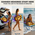 thumbnail image 4 of PMU 26 Inch Hedgehog Printed Bodyboard - Lightweight Wrist Leash Slick Bottom Boogie Board for Beach, Sea & Pool - Surfing Board for Kids, Teens & Adults Wave Conditions Pkg/1, 4 of 10