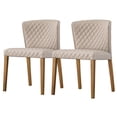 thumbnail image 2 of New Pacific Direct Albie 20" Fabric Dining Side Chair in Brown (Set of 2), 2 of 9