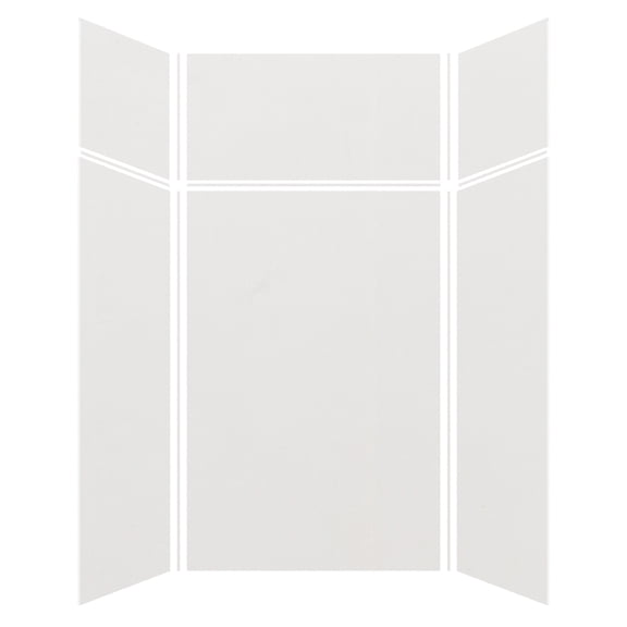 Transolid Expressions 48" X 48" X 96" 6-Piece Shower Wall Kit with Extension Kit, Grey