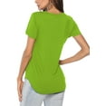 thumbnail image 2 of Womens V Neck Long/Short Sleeve T Shirts Basic Tee Tops, 2 of 3