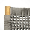 thumbnail image 6 of GDF Studio Acacia Wood Outdoor Chairs with Grey Rope Woven Backrest, Set of 2, 6 of 9