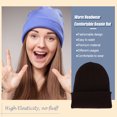 thumbnail image 3 of Qarigey Gorros Beanie Gorros de punto Unisex Skullcap manga hilo multifuncional a prueba de viento accesorios para el cabello para deportes al aire libre Sombreros Café oscuro Qarigey AP010147-15, 3 of 5