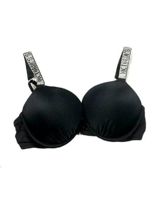 Victoria's Secret Bombshell Add 2 Cups Size Shine Strap Bikini Swim Top  Rhinestone Logo White Size 38C NWT 