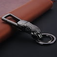 thumbnail image 2 of Qarigey Llavero Animal Head Impreso Patrón Llavero A prueba de decoloración Resistente al desgaste Broche de metal Snap Hook Holder Accesorio Hombres Accesorios de disfraces Plata Qarigey AP014080-03, 2 of 6