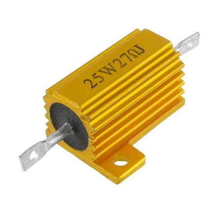 Ohm 25 Watt Wirewound Resistor - Chassis Mounted 25 Watt Power Aluminum Housed Wirewound Resistor 27 Ohm