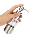 thumbnail image 2 of Suodoka Premium Transparent ABS Stainless Steel Bathroom Manual Hand Liquid Lotion Soap Dispenser Pump Bottle For Home And Hotel 6.5 Inches (16.5 cm) Clear And Silver, 2 of 8