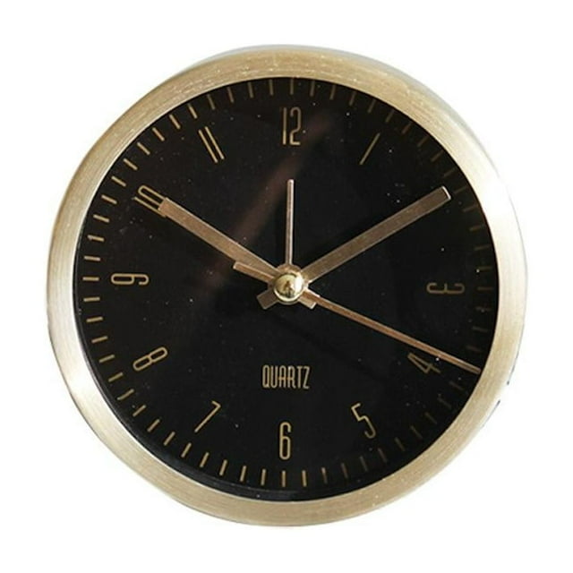 Despertador, reloj de escritorio decorativo para mesita de noche, aluminio dorado