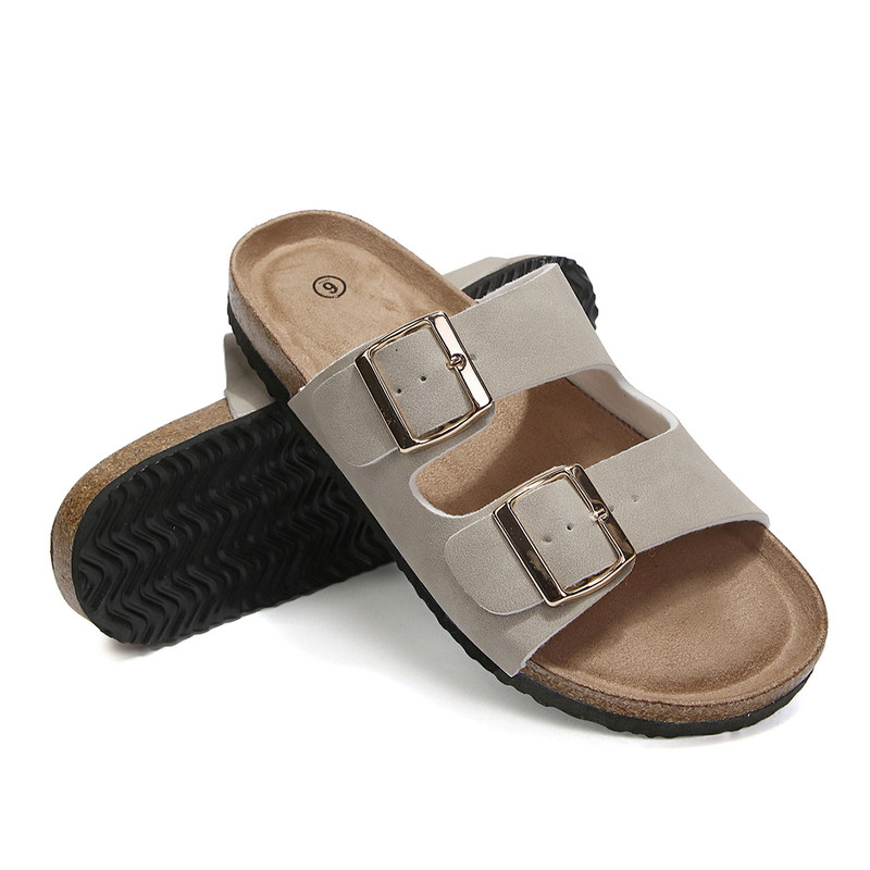 Penny Sue Women's Cork Footbed Slide Sandals, Off-White photo 1