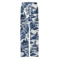 thumbnail image 4 of Blue Willow Ceramic Background Texture Pajama Pants Breathable with Pockets Pajamas For Lady Vintage Sleeping Pants Bedroom Homewear, 4 of 6