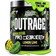 Nutrex Research OUTRAGE Lemon Lime High Intensity Pre Workout Powder 30 Servings