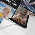 thumbnail image 4 of AISENIN Custom Blanket with Photo Text Family Blankets with Pictures Customized Blankets Personalized for Dad Mom Son Daughter Gifts, 4 of 5