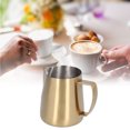 thumbnail image 4 of YAHHU Stainless Steel Frothing Pitcher Mocha Milk Frothing Cup with Swan Pattern for Home Use 400ml / 13.5 oz Perfect for Espresso Coffee Cappuccino Latte Art Frother Jug Maker Tools, 4 of 9