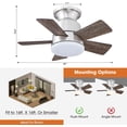 thumbnail image 6 of Parrot Uncle Ceiling Fans with Lights and Remote 52 Inch Ceiling Fan with LED Light for Bedroom Outdoor Ceiling Fans for Patios Covered, Brass, 6 of 8