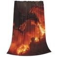 thumbnail image 2 of Vsdgher Fiery Dragons Castle Attack Ultra-Soft Micro flannel Blanket Throw Blankets for Couch Sofa, Bed (4 sizes)-50"x40", 2 of 7