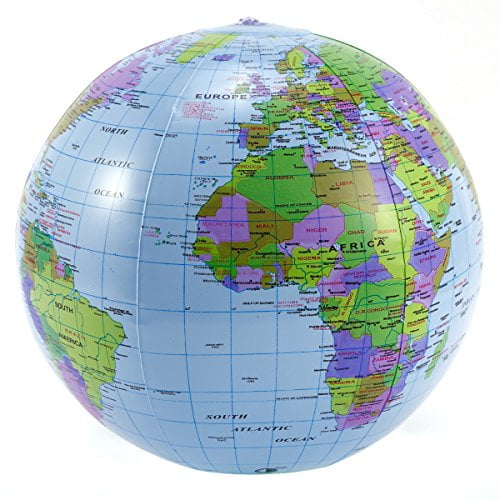 inflatable world globe beach ball