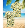 thumbnail image 2 of Netecom Lemon Hawaiian Shirt for Men, Button Down Summer Beach Short Sleeve, Vintage Style, Sizes S-5XL, 2 of 6