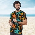 thumbnail image 4 of Wukai Palm Trees Print Men's Short-Sleeved Mesh T-Shirt,Quick-Dry Short Sleeve Workout T-Shirt-3X-Large, 4 of 8