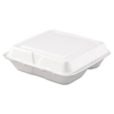 Dart Foam 3 Compartment Carryout Food Containers, 200 count