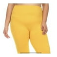 thumbnail image 2 of K-Cliffs Women's Feminine Fashion Full Length Seamless Fleece Leggings, Plus Size/One Size (Usually fits sizes 12-16), Mustard, 2 of 6