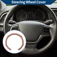 thumbnail image 2 of Funda para volante de cuero artificial PU Unique Bargains ABS Protector de volante de automóvil 14.96" Rosa 1 Pc, 2 of 6
