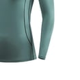 thumbnail image 4 of Vivianyn HD Women's Contrast Stitch Long Sleeve Athletic T-Shirt, Casual Fitted Workout Top,Green,Size S-XXXL, 4 of 4