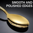 thumbnail image 4 of Set 20 Pieces, Wood Surface Handle And Matte Gold Head Flatware Set, Stainless Steel Cutlery Set, Utensil Sets, Service Set for 4, 4 of 7