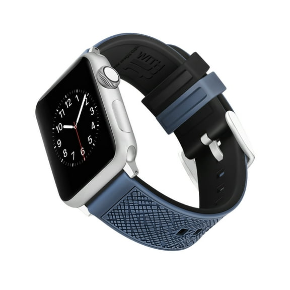 WITHit Saffiano Blue/Black ColorPop Silicone Band for 42/44/45mm/Ultra/Ultra 2 (49mm) Apple Watch®