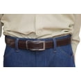 thumbnail image 2 of Marshal Men's Genuine Leather Ratchet Dress Belt With Automatic Buckle Brown Buckle6, 48", 2 of 9