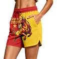thumbnail image 1 of Women's Football Graphic T-Shirt, Women's Casual Loose Fit Printed Shorts with Pockets - Elastic Waist Drawstring Summer Shorts for Soccer Tournament 2026 Red Size: 2XL, 1 of 5