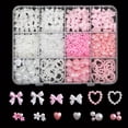 thumbnail image 3 of 500PCS 3D Nail Art Decoration Kit with Resin Bows, Flat Back Pearls, and Assorted Shapes – Unscented DIY Craft Embellishments, 3 of 5