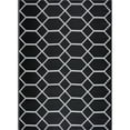 thumbnail image 3 of Playa Rug Reversible Indoor/Outdoor Recycled Plastic Floor Mat/Rug - Weather, Water, Stain, Fade and UV Resistant - Miami- Black & White (4'x6'), 3 of 8
