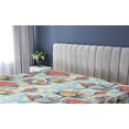 thumbnail image 5 of Ambesonne Floral Design Fitted Sheet, Modern Tulip Artwork, California King, Cream Pale Azure Blue Red, 5 of 5