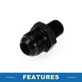 thumbnail image 6 of Unique Bargains Male Flare Reducer Hose Fitting Adapter TF-AN8-1/4 NPT Fuel Line Connector Aluminum Black, 6 of 6