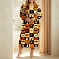 thumbnail image 5 of Snorda Halloween Plus Size Dresses for Women Graphic Print Dress Crew Neck Long Sleeve Loose Casual Dresses Fall Winter Dress for Loungewear Holiday Festival Wear, 5 of 7