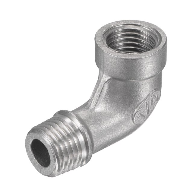 Unique Bargains 1/4 NPT Male to Female Thread Elbow Pipe Fitting 304 Stainless Steel