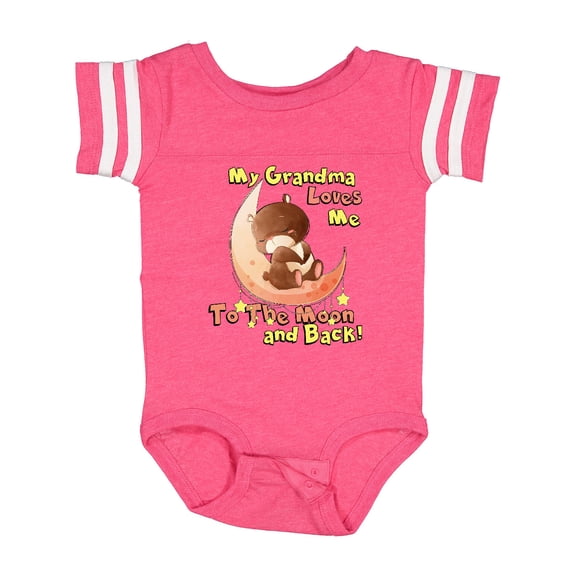Inktastic My Grandma Loves Me to the Moon and Back Boys or Girls Baby Bodysuit