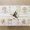 thumbnail image 3 of 2 Pieces Ivory Chiffon Table Runner 28x118 Inches for Wedding Bridal Baby Shower Birthday Table Decorations, 3 of 6