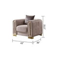 thumbnail image 5 of Pemberly Row Thick Velvet Fabric 3Pc Living Room Set Made With Wood in Beige, 5 of 14
