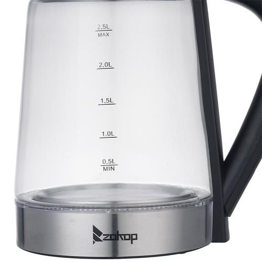 Ktaxon 2.5L Electric Glass Hot Water Kettles Coffee Tea,Silver