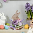 thumbnail image 6 of Easter Decorations for Home Bunny Table Decorations Indoor,Farmhouse Wooden Rabbit with Flowers for Easter and Spring Home Decor,Happy Easter Table Centerpiece Signs Tiered Tray Decoration, 6 of 6